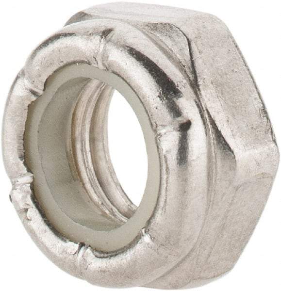 Value Collection - 3/8-16 UNC 18-8 Hex Lock Nut with Nylon Insert - 9/16" Width Across Flats, 17/64" High, Uncoated - All Tool & Supply