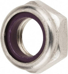 Value Collection - 1/2-20 UNF 18-8 Hex Lock Nut with Nylon Insert - 3/4" Width Across Flats, 5/16" High, Uncoated - All Tool & Supply