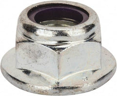 Value Collection - 3/4-10 UNC Grade 2 Hex Flange Lock Nut with Nylon Insert - 1-1/8" Width Across Flats, 13/16" High, Zinc-Plated Finish - All Tool & Supply