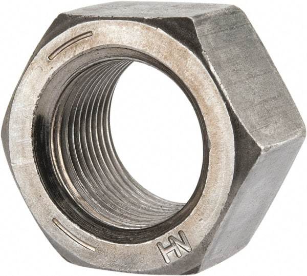 Value Collection - 1-14 UNF Steel Right Hand Hex Nut - 1-1/2" Across Flats, 0.887" High, Uncoated - All Tool & Supply