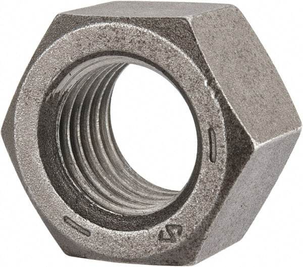 Value Collection - 1-1/8 - 7 UNC Steel Right Hand Hex Nut - 1-11/16" Across Flats, 0.999" High, Uncoated - All Tool & Supply