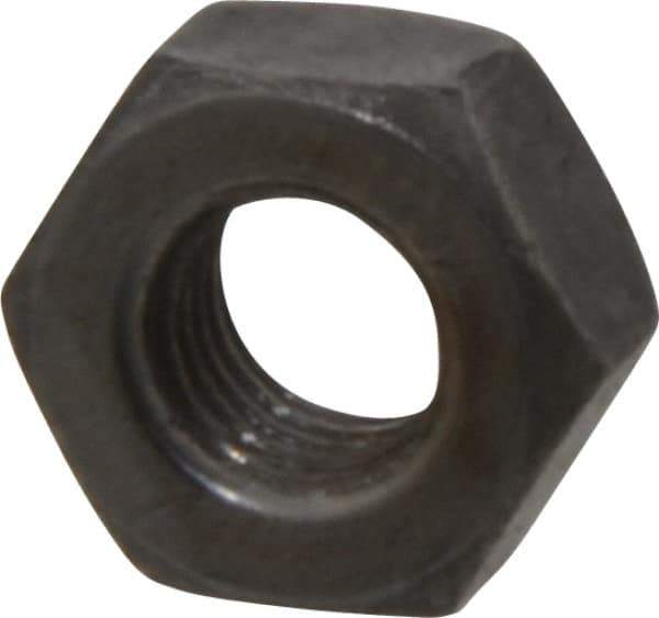 Value Collection - 1/4-28 UNF Steel Right Hand Hex Nut - 7/16" Across Flats, 7/32" High, Uncoated - All Tool & Supply