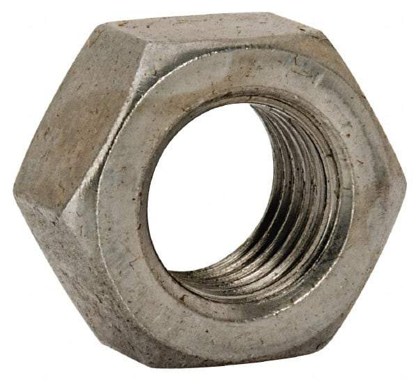 Value Collection - 7/16-20 UNF Steel Right Hand Hex Nut - 11/16" Across Flats, 3/8" High, Uncoated - All Tool & Supply