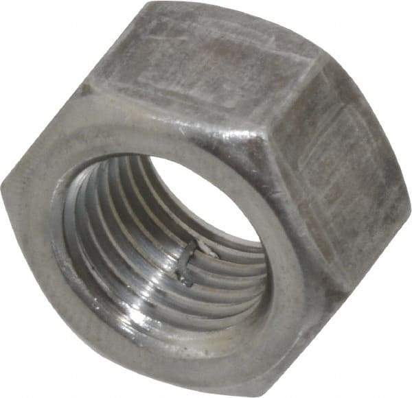 Value Collection - 1/2-20 UNF Steel Right Hand Hex Nut - 3/4" Across Flats, 7/16" High, Uncoated - All Tool & Supply