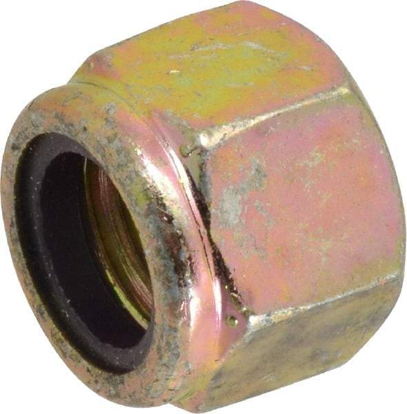 Value Collection - 3/4-10 UNC Grade 8 Hex Lock Nut with Nylon Insert - 1-1/16" Width Across Flats, 7/8" High, Zinc Yellow Dichromate Finish - All Tool & Supply