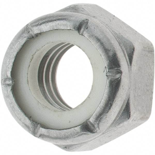 Value Collection - 5/16-18 UNC 316 Hex Lock Nut with Nylon Insert - 1/2" Width Across Flats, 11/32" High - All Tool & Supply