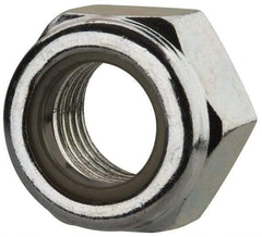 Value Collection - M14x1.50 Metric Fine Grade 8 Hex Lock Nut with Nylon Insert - 14mm High, Zinc-Plated Finish - All Tool & Supply