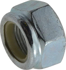 Value Collection - M20x1.50 Metric Fine Grade 8 Hex Lock Nut with Nylon Insert - 20mm High, Zinc-Plated Finish - All Tool & Supply