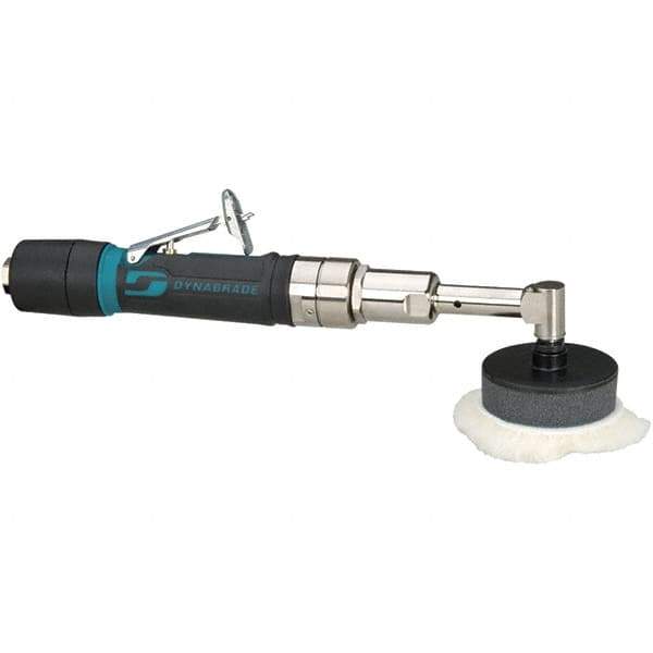 Dynabrade - 3" Pad Diam, 3,200 RPM, 0.4 hp, Handheld Pneumatic Buffer - 26 CFM, 1/4-20" Spindle Thread, 1/4" Inlet - All Tool & Supply