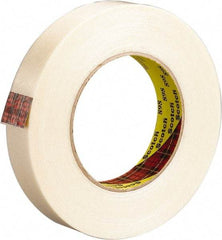 3M - 12mm x 330m Clear Rubber Adhesive Strapping Tape - Polypropylene Film Backing, 6.6 mil Thick, 380 Lb Tensile Strength, Series 898 - All Tool & Supply