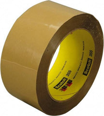 3M - 72mm x 50m Tan Rubber Adhesive Sealing Tape - Polyester Film Backing, 3.4 mil Thick, 67 Lb Tensile Strength, Series 355 - All Tool & Supply