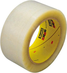 3M - 36mm x 50m Clear Rubber Adhesive Sealing Tape - Polyester Film Backing, 3.4 mil Thick, 67 Lb Tensile Strength, Series 355 - All Tool & Supply