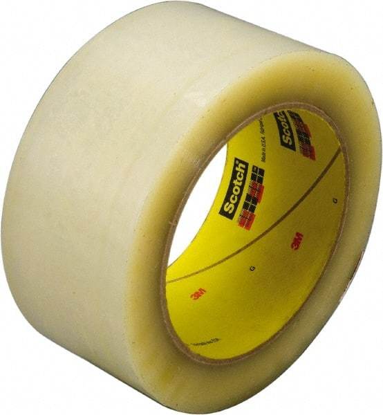 3M - 72mm x 914m Clear Rubber Adhesive Sealing Tape - Polyester Film Backing, 3.4 mil Thick, 67 Lb Tensile Strength, Series 355 - All Tool & Supply