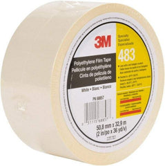 3M - 36 Yds. x 2", White Polyethylene Film Tape - 483 Series, 5 mil Thick, 10 Lb./Inch Tensile Strength - All Tool & Supply