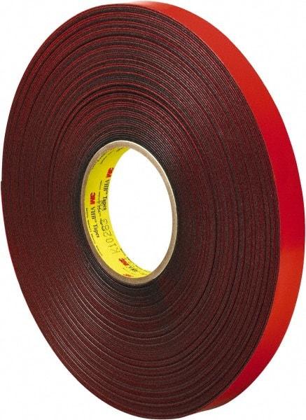 3M - 3/4" x 36 Yd Acrylic Adhesive Double Sided Tape - 45 mil Thick, Gray, Acrylic Foam Liner, Continuous Roll, Series 4611 - All Tool & Supply