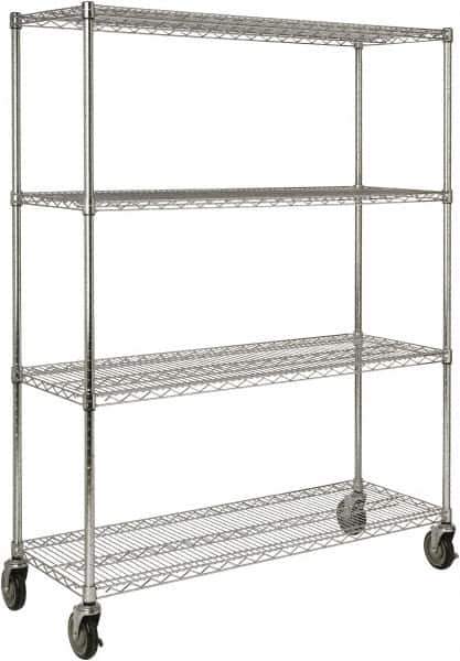 Rubbermaid - 4 Shelf Wire Shelving - Starter Unit - 50" Wide x 18" Deep x 67-5/32" High, - All Tool & Supply