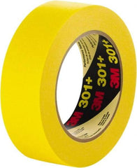 3M - 12mm Wide x 60 Yd Long Yellow Paper Masking Tape - Series 301+, 6.3 mil Thick, 22 In/Lb Tensile Strength - All Tool & Supply