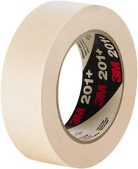 3M - 72mm Wide x 60 Yd Long Tan Paper Masking Tape - Series 201+, 4.4 mil Thick, 19 In/Lb Tensile Strength - All Tool & Supply