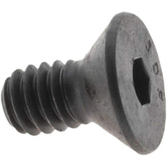 Value Collection - 1/4-20 UNC Hex Socket Drive, 82° Flat Screw - Alloy Steel, Black Oxide Finish, Fully Threaded, 1/2" OAL - All Tool & Supply