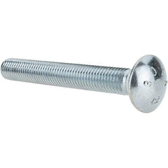 Value Collection - 5/8-11 UNC 5" Length Under Head, Standard Square Neck, Carriage Bolt - Grade 2 Steel, Zinc-Plated Finish - All Tool & Supply