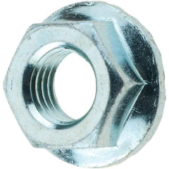 Value Collection - 5/16-24, 0.68" Flange Diam, Serrated Flange Nut - Grade Grade 2 Steel, Zinc-Plated Finish, 0.283" Flange Height - All Tool & Supply