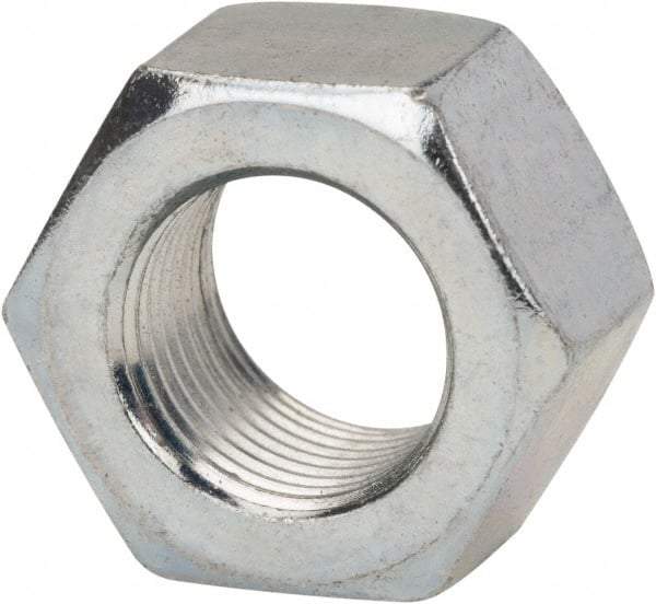 Made in USA - 5/8-18 UN Steel Right Hand Hex Nut - 15/16" Across Flats, 35/64" High, Zinc Clear Finish - All Tool & Supply