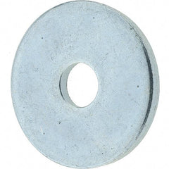 Value Collection - 1/4" Screw, Steel Fender Flat Washer - 9/32" ID x 1-1/8" OD, 1/8" Thick, Zinc-Plated Finish - All Tool & Supply