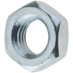 Value Collection - 5/16-24 UNF Steel Right Hand Hex Jam Nut - 1/2" Across Flats, 3/16" High, Zinc Clear Finish - All Tool & Supply