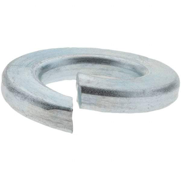 Value Collection - 5/16", 0.078" Thick Split Lock Washer - Grade 5 Steel, Zinc-Plated Finish, 0.314" Min ID, 0.322" Max ID, 0.583" Max OD - All Tool & Supply