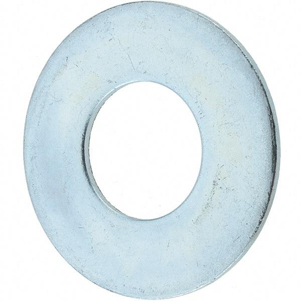 Value Collection - 1-1/4" Screw, Steel USS Flat Washer - 1-3/8" ID x 3" OD, 0.136" Thick, Zinc-Plated Finish - All Tool & Supply