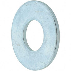 Value Collection - 3/8" Screw, Steel USS Flat Washer - 7/16" ID x 1" OD, 5/64" Thick, Zinc-Plated Finish - All Tool & Supply