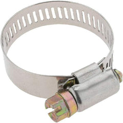 Value Collection - SAE Size 16, 13/16 to 1-1/2" Diam, Stainless Steel Worm Drive Clamp - 1/2" Wide - All Tool & Supply