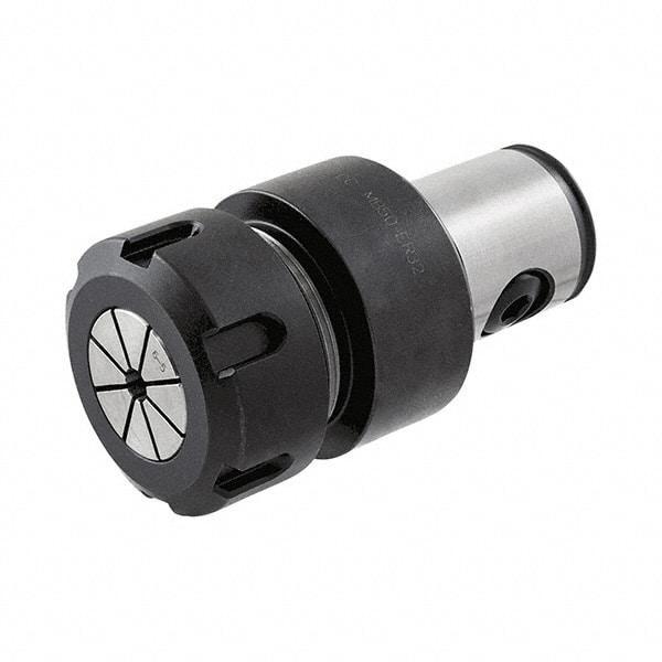 Iscar - 1mm to 16mm Capacity, 45mm Projection, Modular Connection, ER25 Collet Chuck - Through-Spindle - Exact Industrial Supply