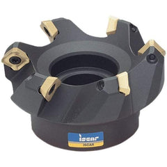 Iscar - 63.1mm Cut Diam, 22mm Arbor Hole, 6.5mm Max Depth of Cut, 45° Indexable Chamfer & Angle Face Mill - 4 Inserts, SE.. 12 Insert, Right Hand Cut, 4 Flutes, Series IscarMill - All Tool & Supply