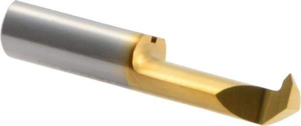 Iscar - 14mm Cutting Depth, 6mm Diam, Internal Thread, Solid Carbide, Single Point Threading Tool - TiN Finish, 30mm OAL, 6mm Shank Diam, 2.3mm Projection from Center, 1mm Max Pitch, 60° Profile Angle - Exact Industrial Supply