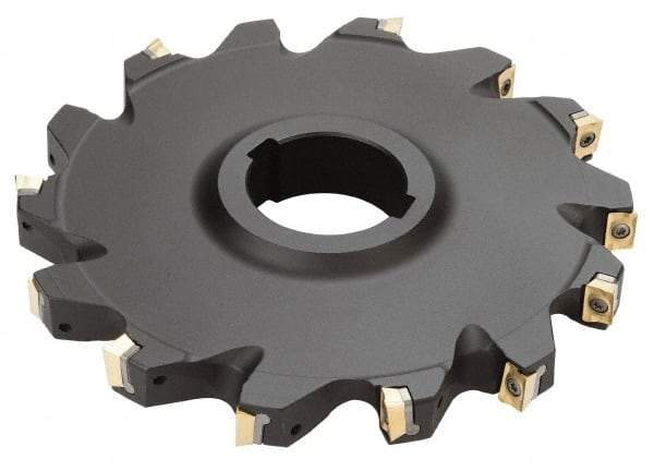 Iscar - Arbor Hole Connection, 0.31" Cutting Width, 0.68" Depth of Cut, 3" Cutter Diam, 1" Hole Diam, 12 Tooth Indexable Slotting Cutter - SDN Toolholder, X/QOMT 060204-HQ Insert - All Tool & Supply