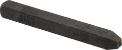 Made in USA - 1/16" Character Size, 9 Character, Heavy Duty Individual Steel Stamp - Steel, Individual - All Tool & Supply