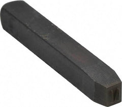 Made in USA - 5/32" Character Size, N Character, Heavy Duty Individual Steel Stamp - Steel, Individual - All Tool & Supply