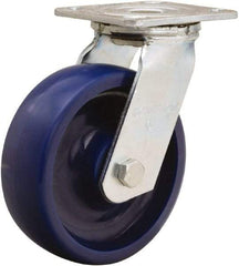 Hamilton - 6" Diam x 2" Wide x 7-1/2" OAH Top Plate Mount Swivel Caster - Polyurethane, 900 Lb Capacity, Sealed Precision Ball Bearing, 4 x 4-1/2" Plate - All Tool & Supply