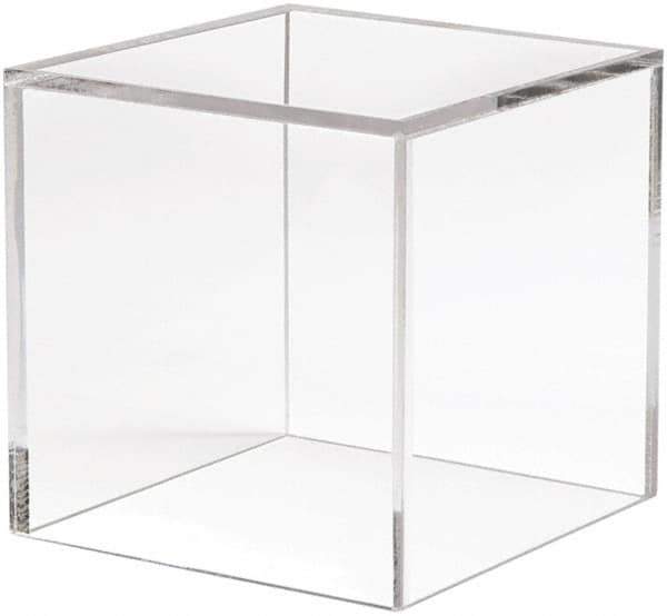 ECONOCO - 6" High x 6" Wide x 6" Deep, Display Cube Plastic Shelving - Clear - All Tool & Supply