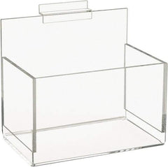 ECONOCO - 5" Deep, Clear Acrylic Slatwall Bin - 7" High x 8" Wide x 5" Long - All Tool & Supply