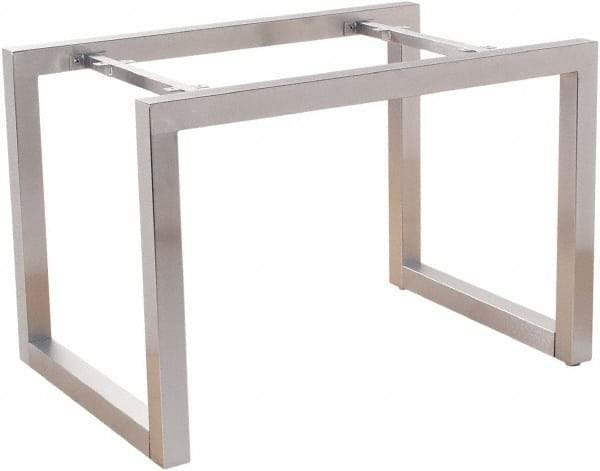 ECONOCO - 36" Long x 24" Wide x 24" High Stationary Display Table Frame - Satin Chrome, Steel Frame - All Tool & Supply