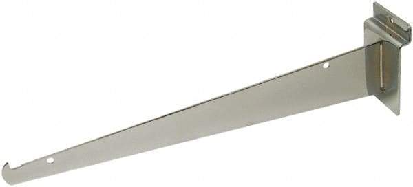 ECONOCO - Satin Chrome Coated Shelf Bracket - 12" Long - All Tool & Supply