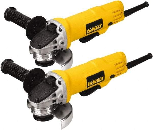 DeWALT - 4-1/2" Wheel Diam, 12,000 RPM, Corded Angle & Disc Grinder - 5/8-11 Spindle, 120 Volts, 7.5 Amps - All Tool & Supply