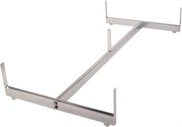 ECONOCO - 24-1/2" Wide, Open Shelving Accessory/Component - Steel, Chrome Finish, 49-1/2" Long, Use with Grid Panels - All Tool & Supply