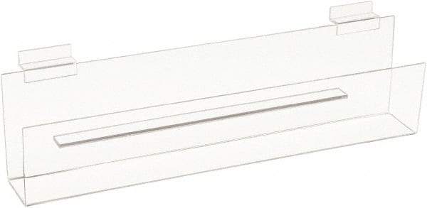 ECONOCO - 16" Wide x 2" Deep x 4" High, Acrylic Greeting Card Shelf - Clear - All Tool & Supply