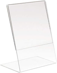 ECONOCO - 5-1/2 Inch Wide x 7 Inch High Sign Compatibility, Acrylic Round Frame Counter Top Sign Holder - Clear, 7 Inch Holder Height, Holds 1 Sign - All Tool & Supply