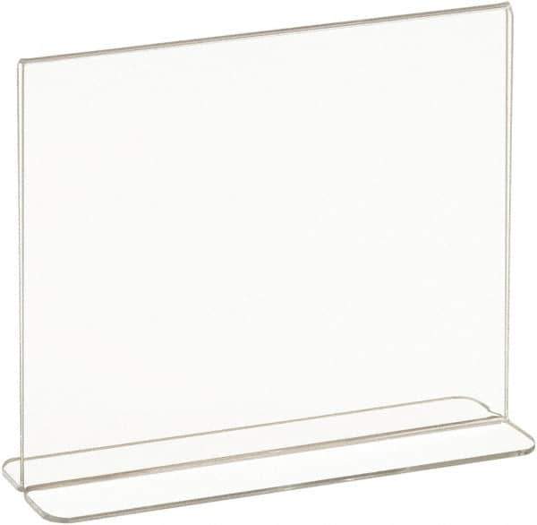 ECONOCO - 7 Inch Wide x 5-1/2 Inch High Sign Compatibility, Acrylic Round Frame Counter Top Sign Holder - Clear, 5-1/2 Inch Holder Height, Holds 1 Sign - All Tool & Supply