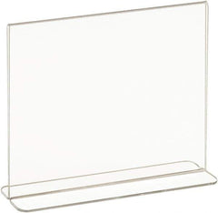 ECONOCO - 7 Inch Wide x 5-1/2 Inch High Sign Compatibility, Acrylic Round Frame Counter Top Sign Holder - Clear, 5-1/2 Inch Holder Height, Holds 1 Sign - All Tool & Supply