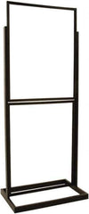 ECONOCO - 22 Inch Wide x 28 Inch High Sign Compatibility, Steel Square Frame Double Bulletin Sign Holder - Matte Black, 56 Inch Holder Height, Holds 2 Signss - All Tool & Supply